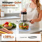 Food Processor with Dual Bowls, 2-Speed Food Chopper & Meat Grinder