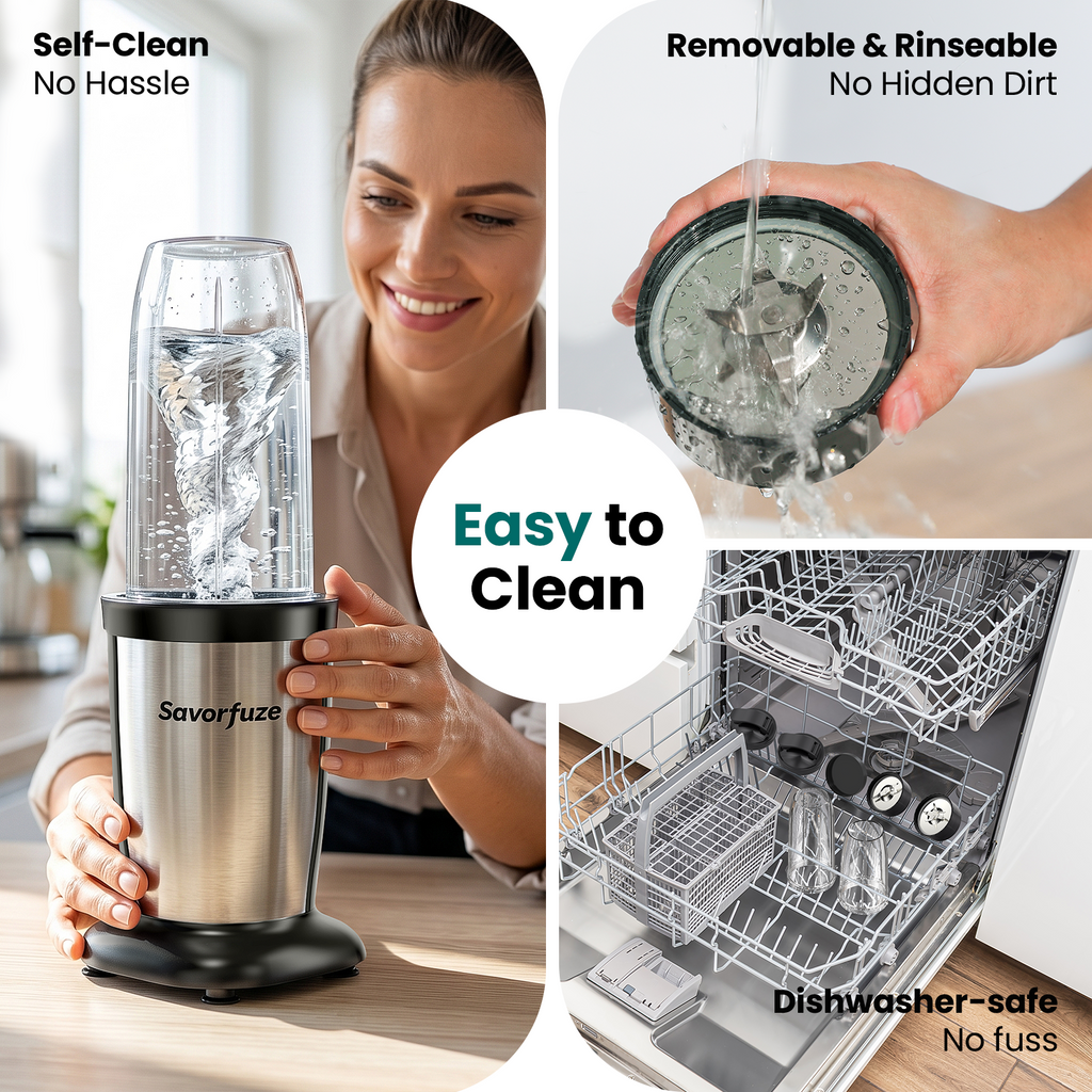 900W Smoothie Blender with Grinder Combo, Personal Blender for Smoothies and Shakes, BPA-Free Single Serve Smoothie Maker with 2x24oz To-Go Cup & 10oz Grinding Cup, Blend for Protein Shakes & Spices
